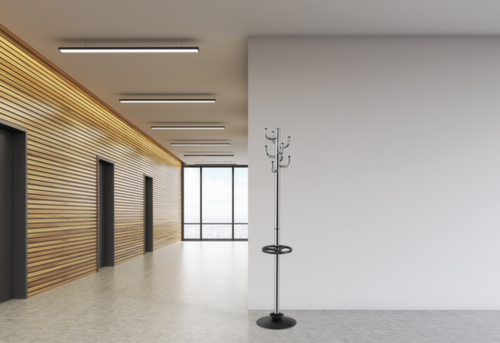 MAUL Garderobenständer MAULpolaris mit Schirmhalter, mit 8 Haken, chrom