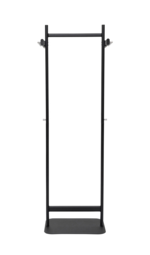 MAUL Garderobenständer MAULsalsa, mit 8/2 Haken, RAL9004 Signalschwarz