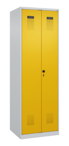 C+P Schwarz-Weiß-Spind Evolo PLUS mit Doppelabteil bodenstehend