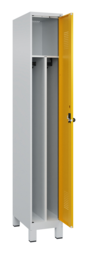 C+P Schwarz-Weiß-Spind Evolo PLUS mit Füßen