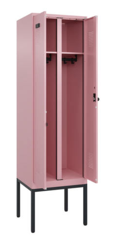 C+P Schwarz-Weiß-Spind Evolo PLUS mit Doppelabteil, Abteilbreite 300 mm