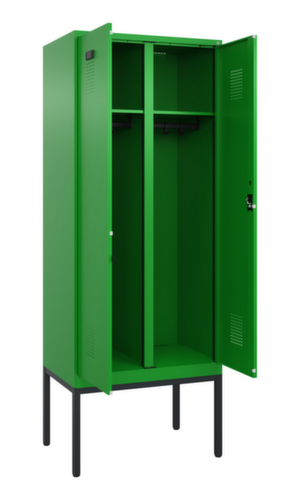 C+P Schwarz-Weiß-Spind Evolo PLUS mit Doppelabteil, Abteilbreite 400 mm