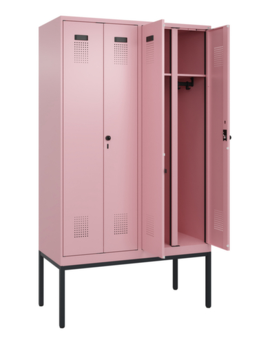 C+P Schwarz-Weiß-Spind Evolo PLUS mit Doppelabteil, Abteilbreite 300 mm