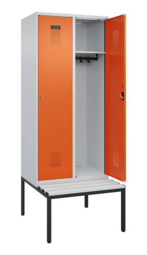 C+P Spind Evolo PLUS mit Sitzbank, Abteilbreite 400 mm