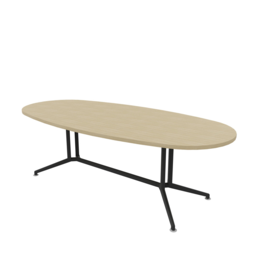 Quadrifoglio Konferenztisch X2, Breite x Tiefe 2400 x 1100 mm, Platte Eiche