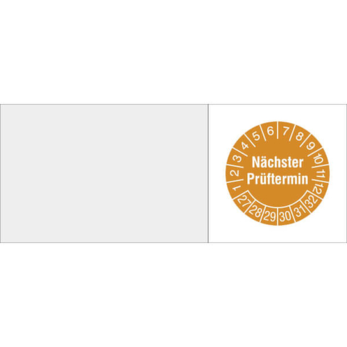Kabelprüfplakette mit Jahresfarbe