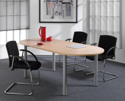 Gera Konferenztisch Basis, Breite x Tiefe 2000 x 900 mm, Platte Buche