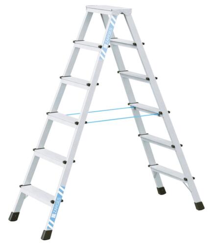 ZARGES Stehleiter XLstep B beidseitig begehbar, 2 x 6 Riffelblechstufe(n)
