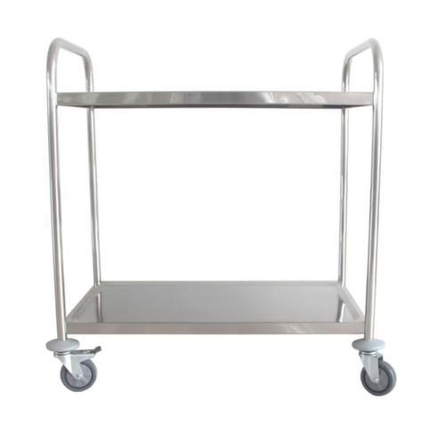 UDOBÄR Edelstahl-Servierwagen, Traglast 100 kg, 2 Etagen