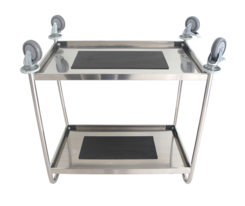 UDOBÄR Edelstahl-Servierwagen, Traglast 100 kg, 2 Etagen