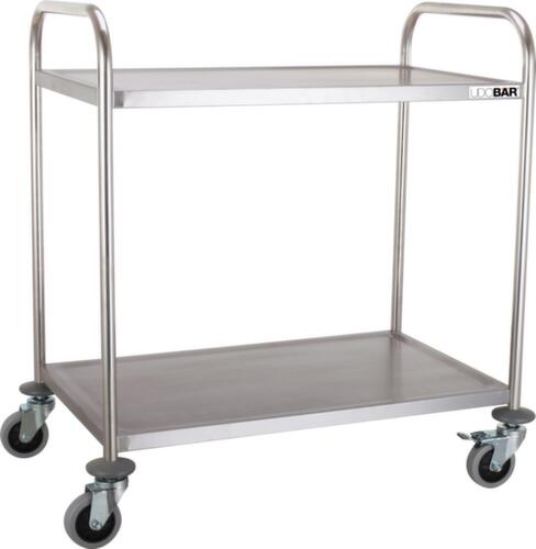 UDOBÄR Edelstahl-Servierwagen, Traglast 100 kg, 2 Etagen