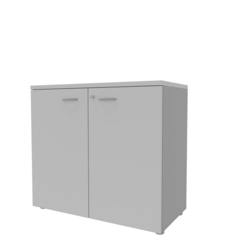 Quadrifoglio Büroschrank Practika, 2 Ordnerhöhen, alu/grau