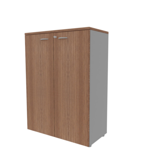 Quadrifoglio Büroschrank Practika, 3 Ordnerhöhen, alu/Nuss Canaletto