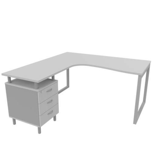 Quadrifoglio Büro-Set Practika mit 1 Schreibtisch, 1 Standcontainer