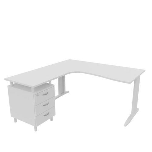 Quadrifoglio Büro-Set Practika mit 1 Schreibtisch, 1 Standcontainer