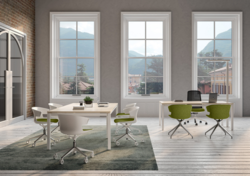 Quadrifoglio Kunststoffschalen-Drehstuhl COVE, grau