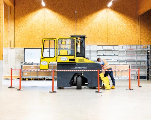 Gurtpfosten Safety mit 1 Gurt, Gurtlänge 2,3 m, Pfosten Aluminium