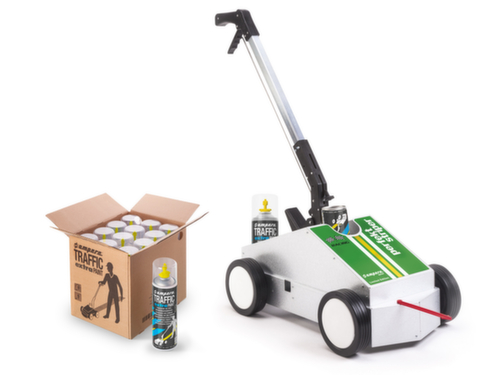 a.m.p.e.r.e. Bodenmarkierset TRAFFIC PAINT® mit 12 Farbdosen, gelb