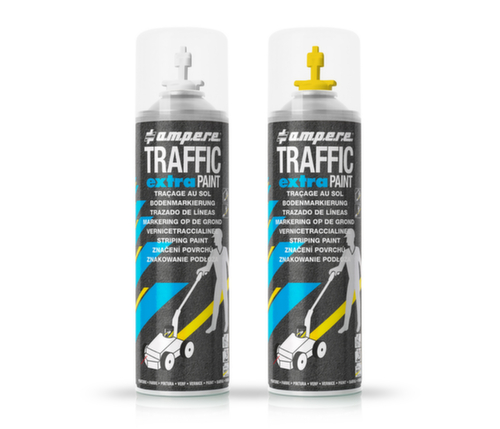 a.m.p.e.r.e. Bodenmarkierset TRAFFIC PAINT® mit 12 Farbdosen, gelb