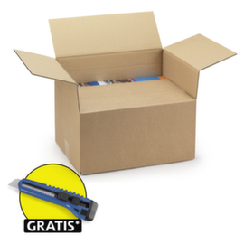 Wellpapp-Faltkarton mit variabler Füllhöhe - 2-wellig - 300x200x150/250 mm
