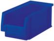 Stapelbarer Sichtlagerkasten Roll rollenbahngeeignet, blau, Tiefe 230 mm, Polypropylen