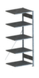 META System-Steckregal CLIP Anbaufeld, Höhe x Breite x Tiefe 2000 x 756 x 636 mm, 5 Böden
