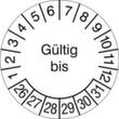 Runde Prüfplakette ohne Jahresfarbe