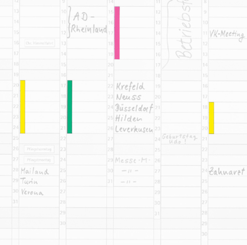 Franken Datumsstreifen für Jahresplaner