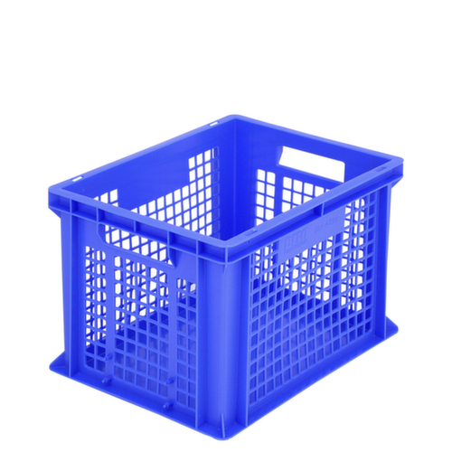 BITO Euronorm-Stapelbehälter Wände durchbrochen, blau, Inhalt 24 l