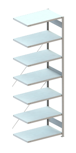 META System-Steckregal CLIP Anbaufeld, Höhe x Breite x Tiefe 3000 x 756 x 636 mm, 7 Böden
