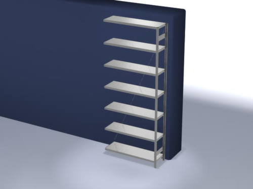 hofe System-Steckregal Anbaufeld, Höhe x Breite x Tiefe 3000 x 1310 x 435 mm, 7 Böden