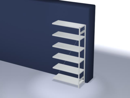 hofe System-Steckregal in Standard Bauart, Höhe x Breite x Tiefe 2500 x 1310 x 535 mm, 6 Böden