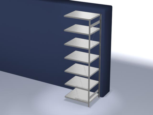 hofe System-Steckregal in mittelschwerer Bauart, Höhe x Breite x Tiefe 3000 x 1010 x 835 mm, 7 Böden