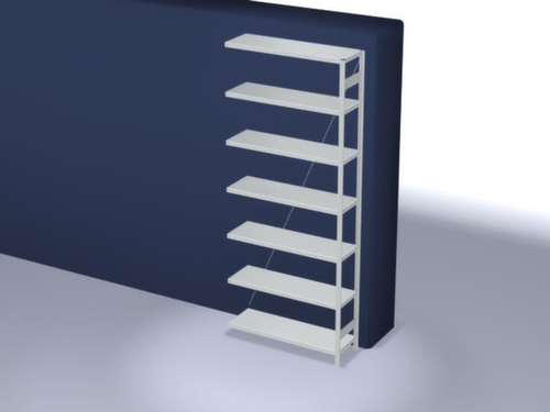 hofe System-Steckregal in mittelschwerer Bauart, Höhe x Breite x Tiefe 3000 x 1310 x 435 mm, 7 Böden