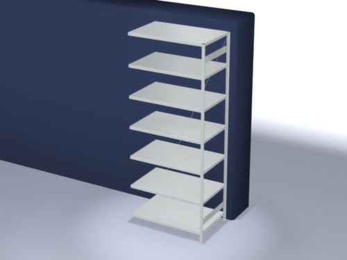 hofe System-Steckregal in mittelschwerer Bauart, Höhe x Breite x Tiefe 3000 x 1310 x 835 mm, 7 Böden