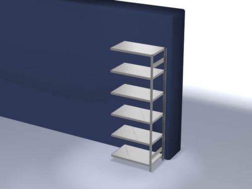 hofe Traversenregal in mittelschwerer Bauart, Höhe x Breite x Tiefe 2500 x 1010 x 635 mm, 6 Böden