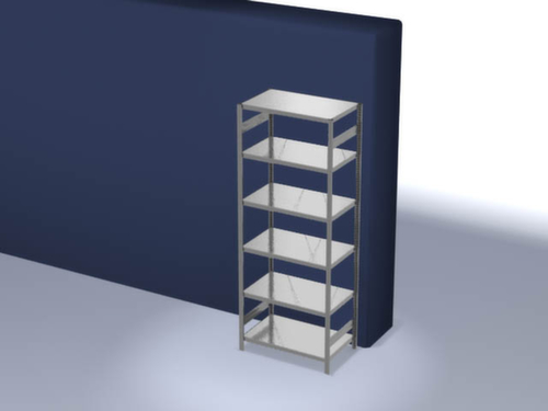 hofe Traversenregal in schwerer Bauart, Höhe x Breite x Tiefe 2500 x 1060 x 635 mm, 6 Böden