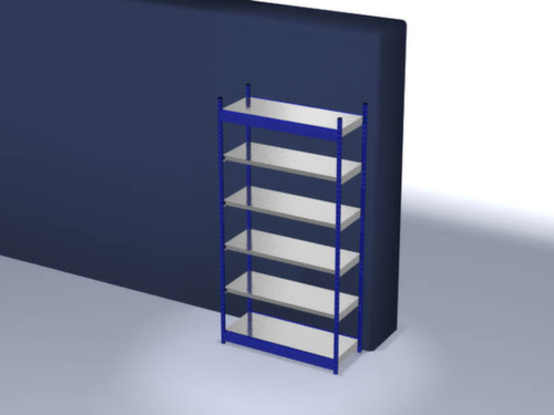 hofe Steckregal, Höhe x Breite x Tiefe 2500 x 1360 x 500 mm, 6 Böden