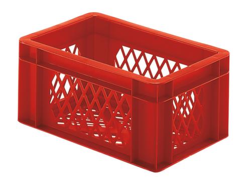 Euronorm-Stapelbehälter Wände + Boden durchbrochen, rot, Inhalt 5,5 l
