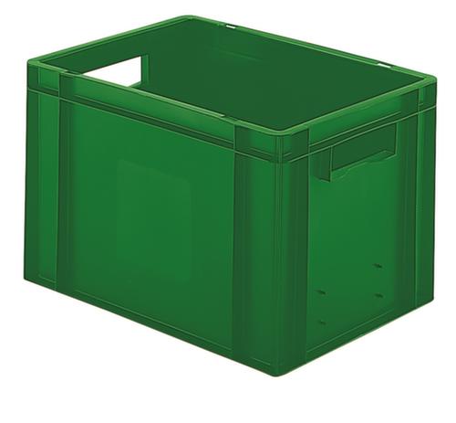 Euronorm-Stapelbehälter Wände + Boden geschlossen, grün, Inhalt 24 l