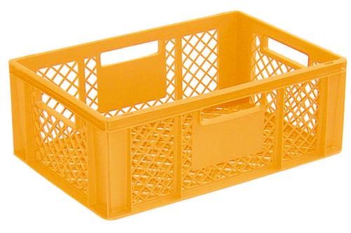 Euronorm-Stapelbehälter Basic mit verstärktem Rippenboden, gelb, Inhalt 43 l