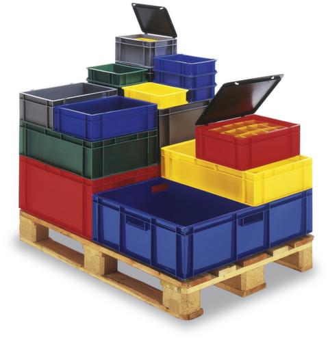 Euronorm-Stapelbehälter Wände + Boden geschlossen, grau, Inhalt 5,5 l