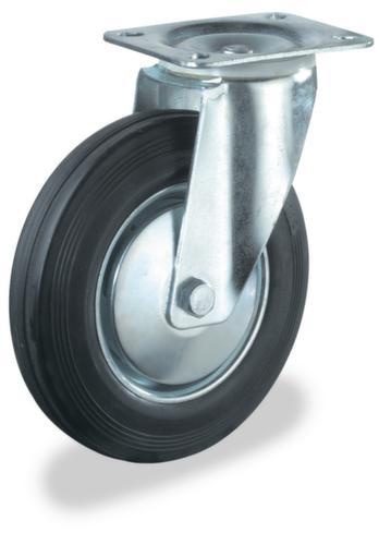 BS-ROLLEN Robustes Vollgummi-Rad, Traglast 350 kg, Vollgummi-Bereifung