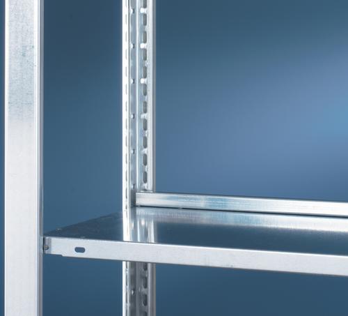 META Steckregal Grundfeld mit Anschlagkante, Höhe x Breite x Tiefe 1850 x 1056 x 336 mm, 4 Böden