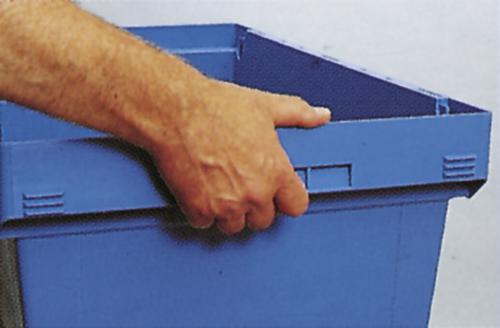 BITO Mehrwegbehälter verplombbar, Inhalt 47 l, Zweiteiliger Scharnierdeckel