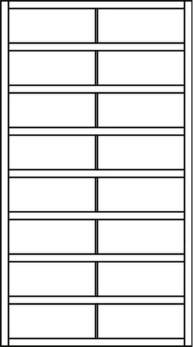 PAVOY Fächerregal Basis, Breite 1000 mm, 16 Fächer