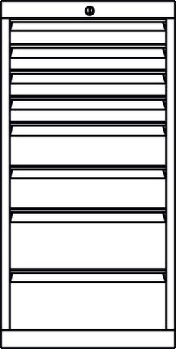 PAVOY Schubladenschrank Basis Plus RAL7035, 8 Schublade(n), RAL7035 Lichtgrau/RAL7035 Lichtgrau