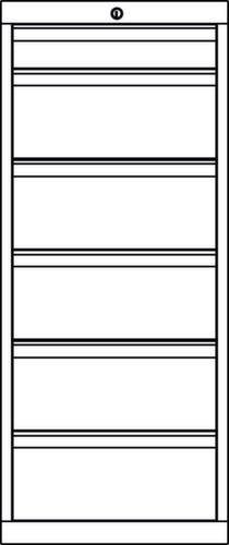PAVOY Schubladenschrank Basis Plus RAL7035, 6 Schublade(n), RAL7035 Lichtgrau/RAL7035 Lichtgrau