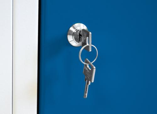 KLW Lutz Werkbank mit Multiplexplatte, 3 Schubladen, 1/2 Ablageboden