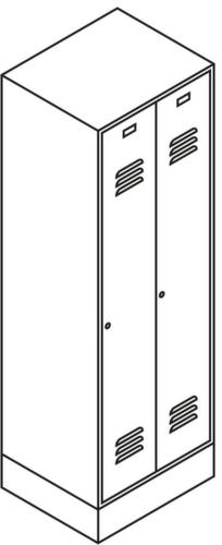 PAVOY Garderobenschrank Basis mit 4 Abteilen, Abteilbreite 300 mm